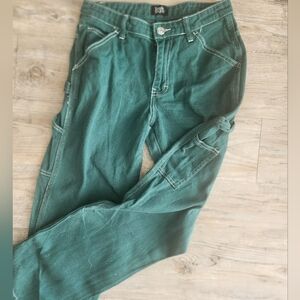 Green Y2k Carpenter Style Pants